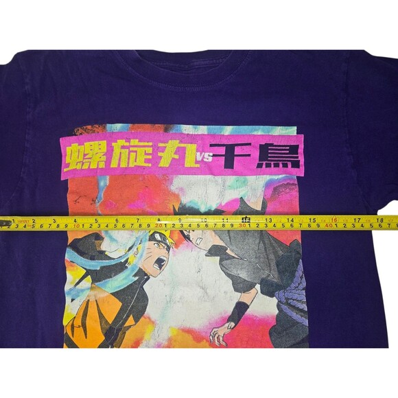 Naruto Shippuden Rasengan vs Chidori Purple T shirt Mens Size Medium anime - Picture 2 of 7